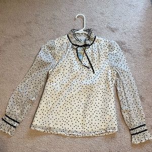 LOFT Clip Dot Blouse